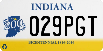 IN license plate 029PGT