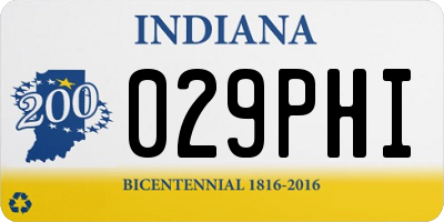 IN license plate 029PHI