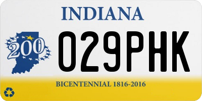 IN license plate 029PHK