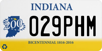 IN license plate 029PHM