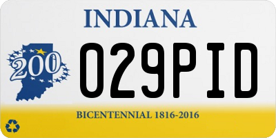 IN license plate 029PID