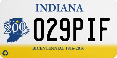 IN license plate 029PIF