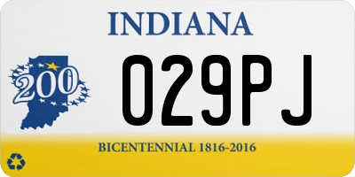 IN license plate 029PJ