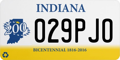 IN license plate 029PJO