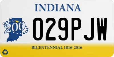 IN license plate 029PJW