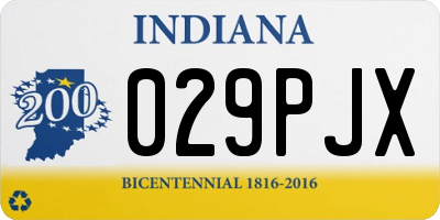 IN license plate 029PJX