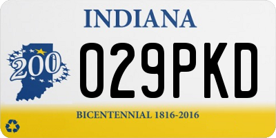 IN license plate 029PKD