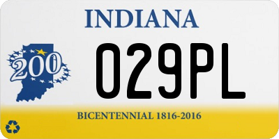 IN license plate 029PL