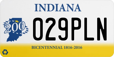 IN license plate 029PLN