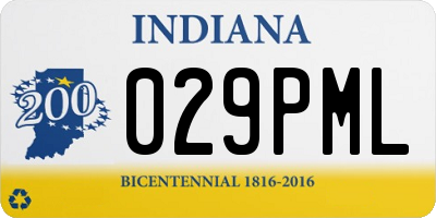 IN license plate 029PML
