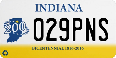 IN license plate 029PNS
