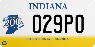 IN license plate 029PO