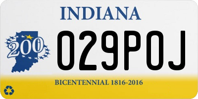 IN license plate 029POJ