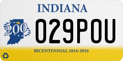 IN license plate 029POU