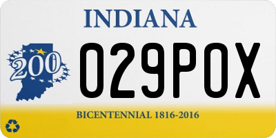 IN license plate 029POX