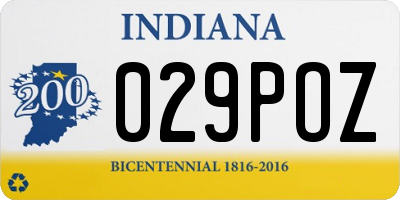 IN license plate 029POZ
