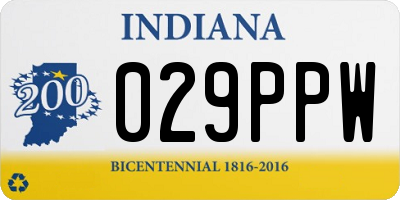 IN license plate 029PPW