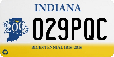 IN license plate 029PQC
