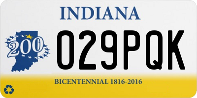 IN license plate 029PQK