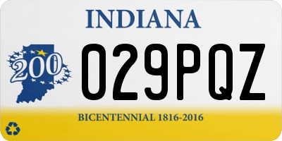 IN license plate 029PQZ