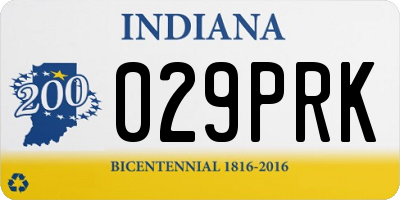 IN license plate 029PRK