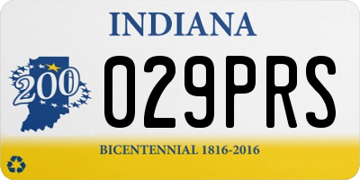 IN license plate 029PRS