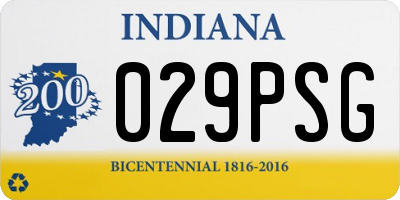 IN license plate 029PSG