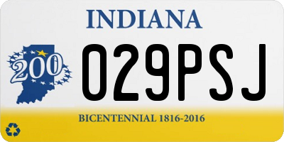 IN license plate 029PSJ