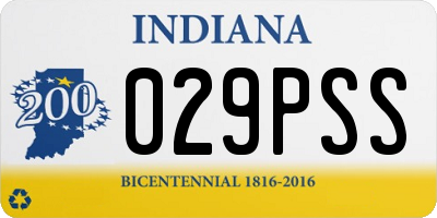 IN license plate 029PSS