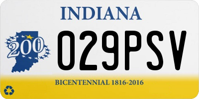 IN license plate 029PSV