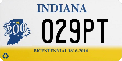 IN license plate 029PT