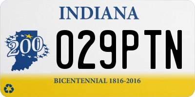 IN license plate 029PTN
