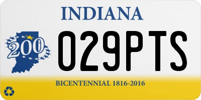 IN license plate 029PTS