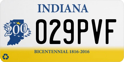 IN license plate 029PVF