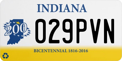 IN license plate 029PVN