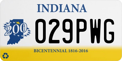 IN license plate 029PWG