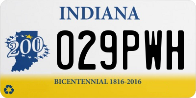 IN license plate 029PWH