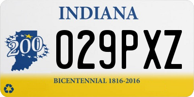 IN license plate 029PXZ