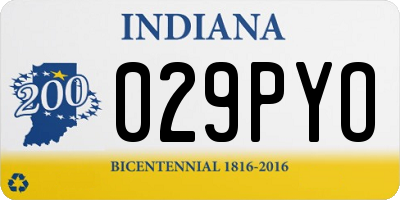 IN license plate 029PYO