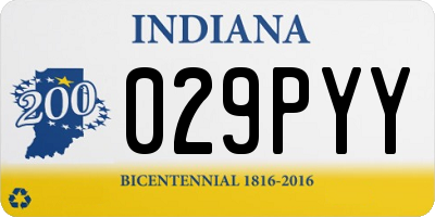 IN license plate 029PYY