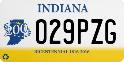 IN license plate 029PZG