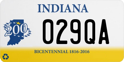 IN license plate 029QA