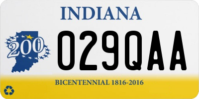IN license plate 029QAA