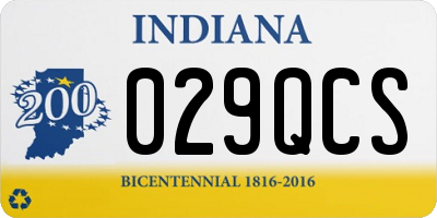 IN license plate 029QCS