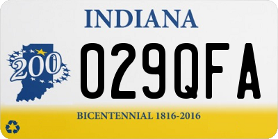 IN license plate 029QFA