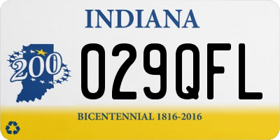 IN license plate 029QFL