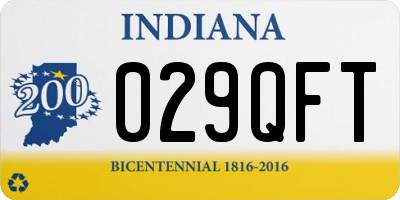 IN license plate 029QFT