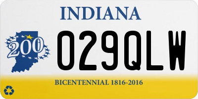 IN license plate 029QLW