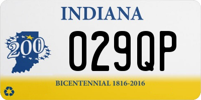 IN license plate 029QP