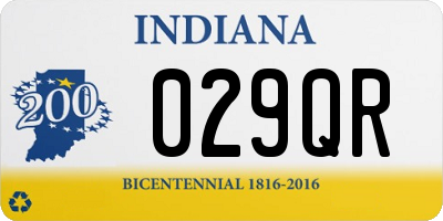 IN license plate 029QR